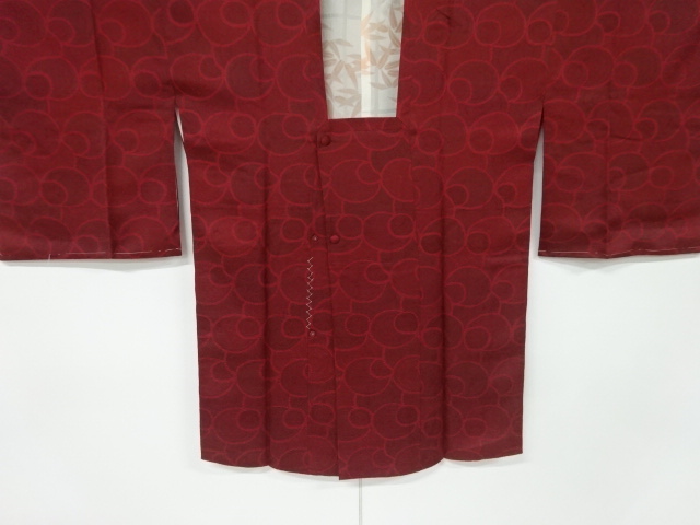 JAPANESE KIMONO / VINTAGE MICHIYUKI COAT / SILK / WOVEN ABSTRACT